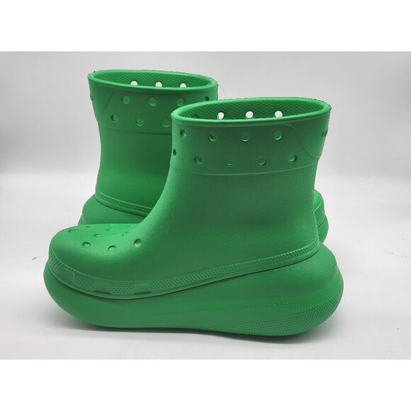 Crocs Classic Crush Waterproof Green Grass Womens Rain Boots Size 5 - Picture 3 of 8